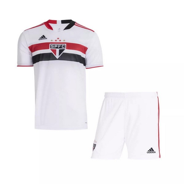 Heimtrikot Sao Paulo Kinder 2021-2022 Weiß Günstige Fußballtrikots